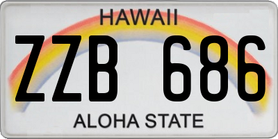 HI license plate ZZB686