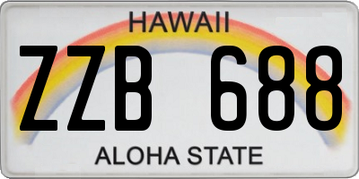 HI license plate ZZB688