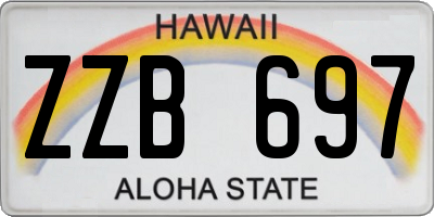 HI license plate ZZB697
