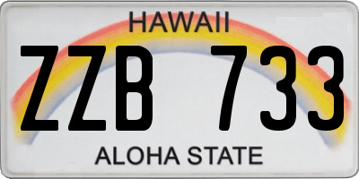 HI license plate ZZB733