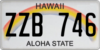 HI license plate ZZB746