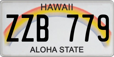 HI license plate ZZB779