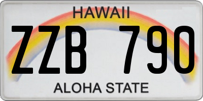 HI license plate ZZB790