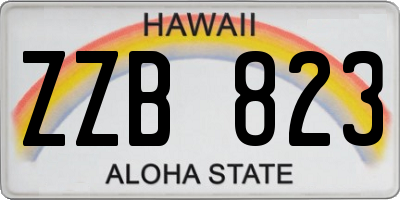 HI license plate ZZB823