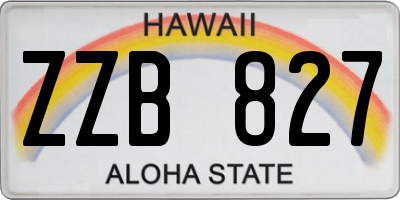 HI license plate ZZB827