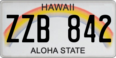 HI license plate ZZB842