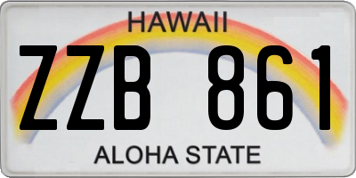 HI license plate ZZB861