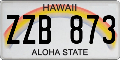 HI license plate ZZB873