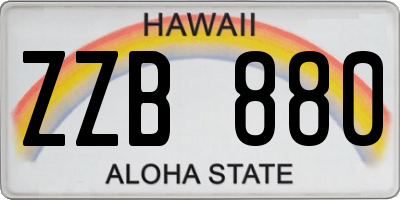 HI license plate ZZB880