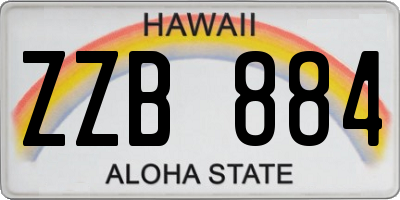 HI license plate ZZB884