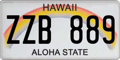 HI license plate ZZB889