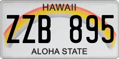 HI license plate ZZB895