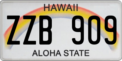 HI license plate ZZB909