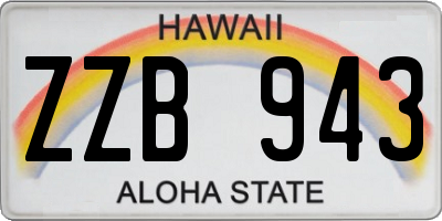 HI license plate ZZB943