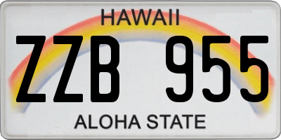 HI license plate ZZB955