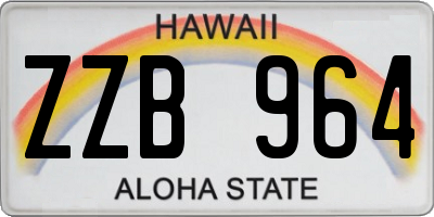 HI license plate ZZB964