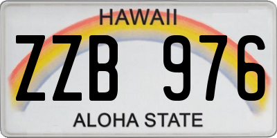 HI license plate ZZB976