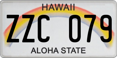 HI license plate ZZC079
