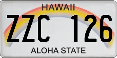 HI license plate ZZC126