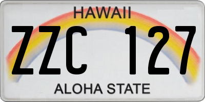 HI license plate ZZC127