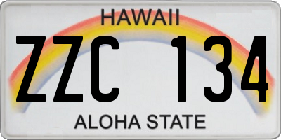 HI license plate ZZC134