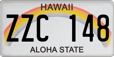 HI license plate ZZC148
