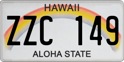 HI license plate ZZC149
