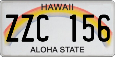 HI license plate ZZC156