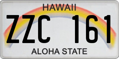 HI license plate ZZC161