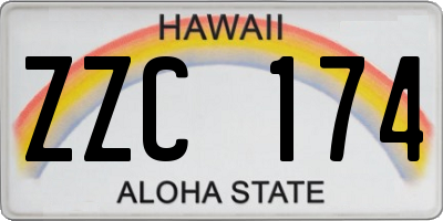 HI license plate ZZC174