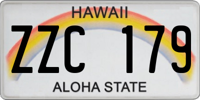 HI license plate ZZC179