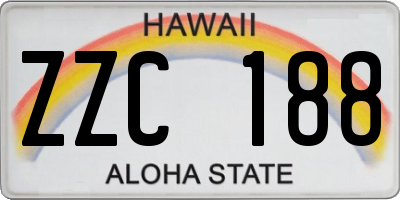 HI license plate ZZC188
