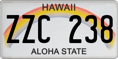 HI license plate ZZC238