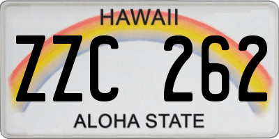 HI license plate ZZC262
