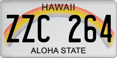 HI license plate ZZC264