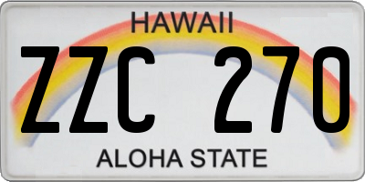 HI license plate ZZC270