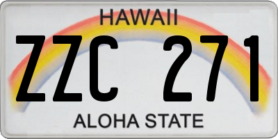 HI license plate ZZC271