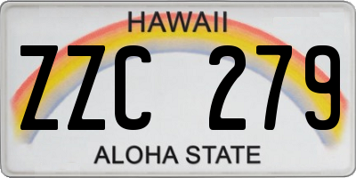 HI license plate ZZC279