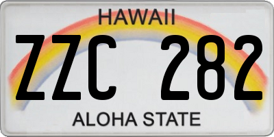 HI license plate ZZC282