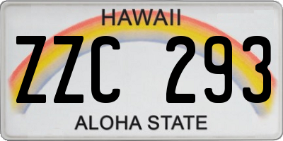 HI license plate ZZC293