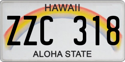 HI license plate ZZC318