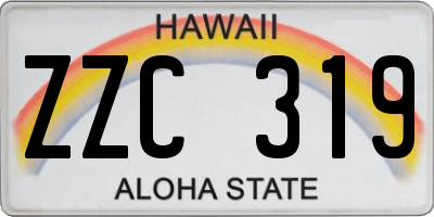 HI license plate ZZC319