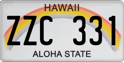 HI license plate ZZC331