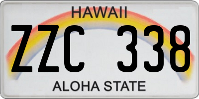 HI license plate ZZC338