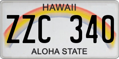 HI license plate ZZC340