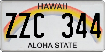 HI license plate ZZC344