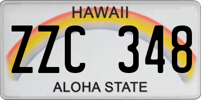 HI license plate ZZC348