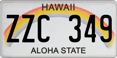 HI license plate ZZC349