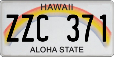 HI license plate ZZC371