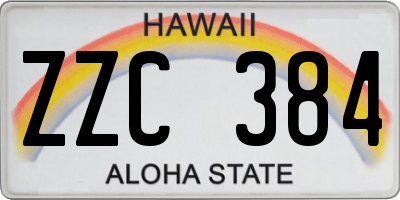 HI license plate ZZC384